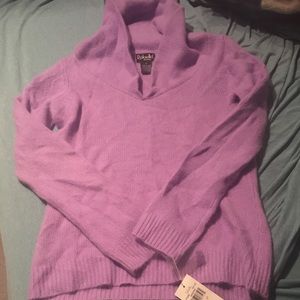 Rafaella Iris Purple Angora Sweater Size Petite